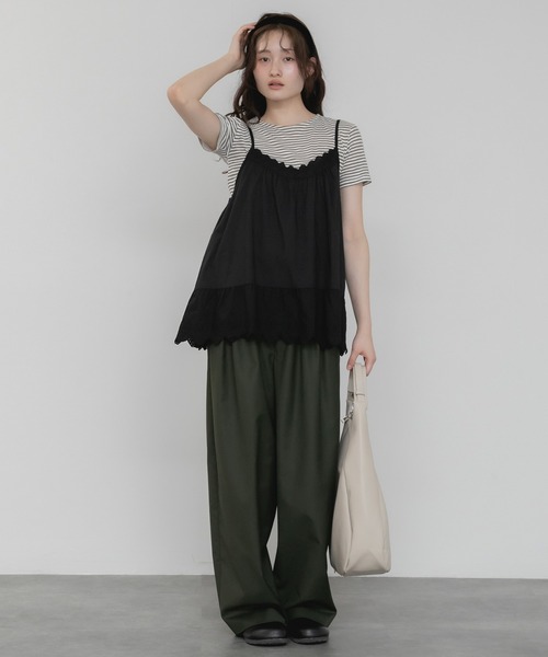 HEILIS(ヘイリス)の「2WAYホーボーバッグ / 大容量 ハンドバッグ ハーフムーンバッグ ペットボトル収納 ワンハンドル ファスナー 通勤 通学 2WAY ショルダー トート 韓国 カジュアル きれいめ オフィスカジュアル(ショルダーバッグ・レディース・アイボリー/ブラック・FREE)」の19枚目の写真