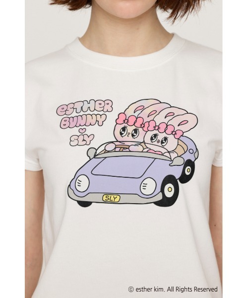 tシャツ Esther Bunny x SLY PRINT T/SH エスターバニー スライ プリント Tシャツ 半袖 夏服 レディース SLY（スライ）の「Esther Bunny x SLY PRINT T/SH エスター