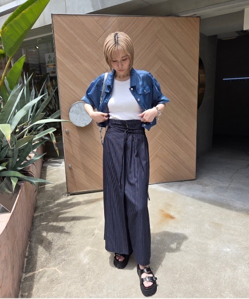 セール】DENIM LIKE PRINT SHIRT（シャツ/ブラウス）｜Ameri