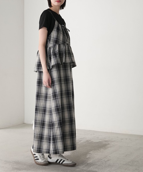 piumoブラックチェックワンピース ONEPIECE – pium