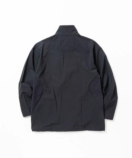 meanswhile(ミーンズワイル)の「Fleece Half Zip L/S Tee(Tシャツ/カットソー・メンズ・ブラック/チャコール・1(S)/2(M)/3(L))」の4枚目の写真