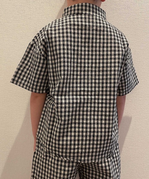 FReePLACe/キッズ ギンガムチェックシャツ ハーフパンツ セット