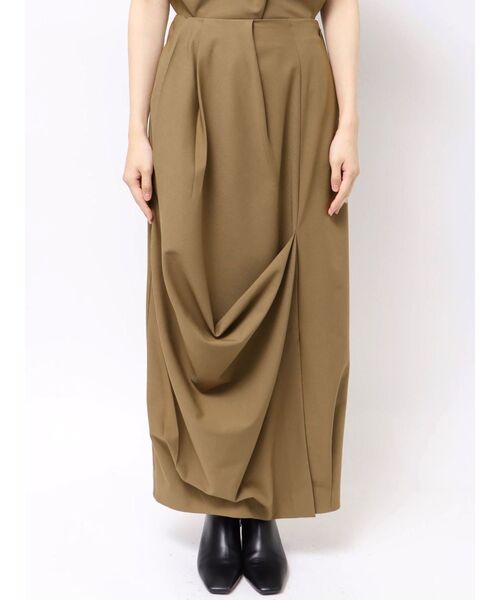 ELENDEEK（エレンディーク）の「アシメドレープスカート（スカート・レディース・イエロー/カーキ/ブラック・FREE）」の18枚目の写真