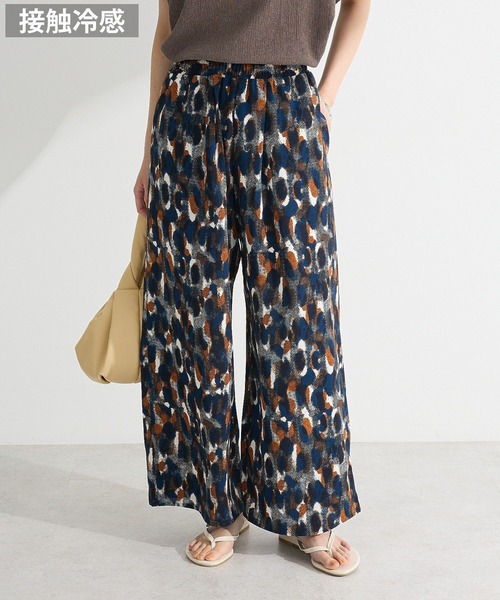 Green　Parks（グリーンパークス）の「柄イージーパンツⅣ(ワイド)（その他パンツ・レディース・カーキ/グレイッシュブルー/ブラウン/グリーン・FREE）」の19枚目の写真