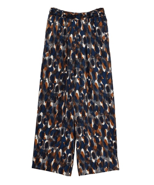 Green　Parks（グリーンパークス）の「柄イージーパンツⅣ(ワイド)（その他パンツ・レディース・カーキ/グレイッシュブルー/ブラウン/グリーン・FREE）」の5枚目の写真