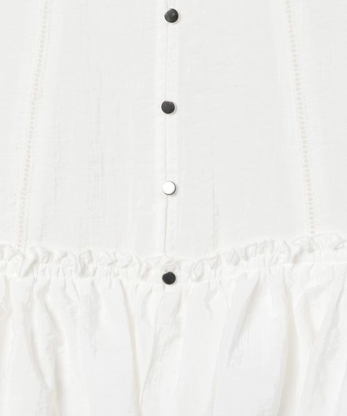 PAGEBOY(ページボーイ)の「フリルペプラムベスト(Tシャツ/カットソー・レディース・オフホワイト/ブラック・FREE)」の8枚目の写真