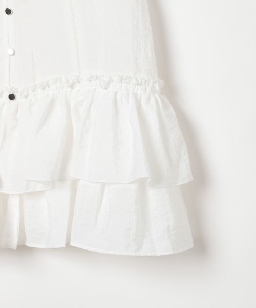 PAGEBOY(ページボーイ)の「フリルペプラムベスト(Tシャツ/カットソー・レディース・オフホワイト/ブラック・FREE)」の7枚目の写真