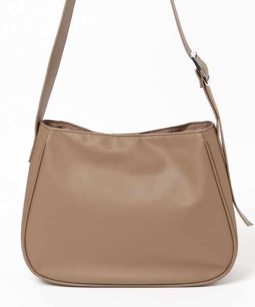 LEPSIM（レプシィム）の「フェイクレザーラウンドミドルバッグ　570605（ショルダーバッグ・レディース・ブラック/チャコールグレー/ベージュ・ONE SIZE）」の8枚目の写真