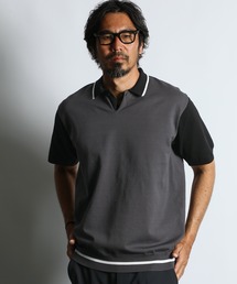 The DUFFER of ST.GEORGE（ザダファーオブセントジョージ）の「〔BLACK LABEL〕"A-PACK" DRY TECH KNIT POLO：ドライタッチ ウォッシャブル テックニットポロ（ポロシャツ）」