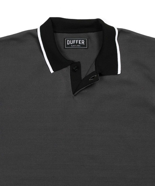 The DUFFER of ST.GEORGE（ザダファーオブセントジョージ）の「〔BLACK LABEL〕"A-PACK" DRY TECH KNIT POLO：ドライタッチ ウォッシャブル テックニットポロ（ポロシャツ・メンズ・チャコールグレー・X-LARGE/LARGE/MEDIUM）」の3枚目の写真