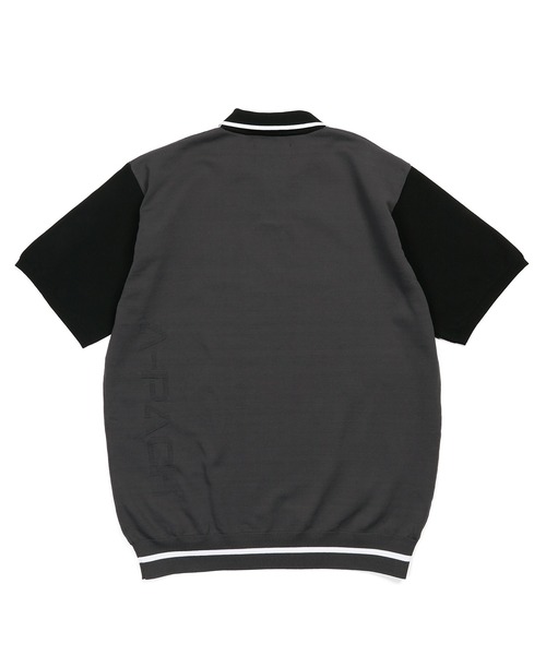 The DUFFER of ST.GEORGE（ザダファーオブセントジョージ）の「〔BLACK LABEL〕"A-PACK" DRY TECH KNIT POLO：ドライタッチ ウォッシャブル テックニットポロ（ポロシャツ・メンズ・チャコールグレー・X-LARGE/LARGE/MEDIUM）」の2枚目の写真