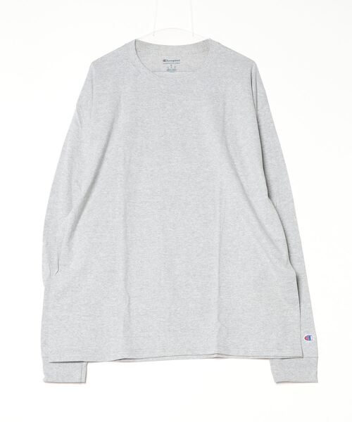 Champion(チャンピオン)の「【T12】【Champion/チャンピオン】5.2oz LONG SLEEVE T-SHIRT(Tシャツ/カットソー・メンズ・グレー/ブラック・SMALL/MEDIUM/LARGE/X-LARGE)」の1枚目の写真