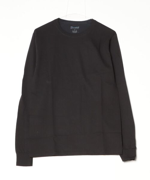 Champion(チャンピオン)の「【T12】【Champion/チャンピオン】5.2oz LONG SLEEVE T-SHIRT(Tシャツ/カットソー・メンズ・グレー/ブラック・SMALL/MEDIUM/LARGE/X-LARGE)」の2枚目の写真
