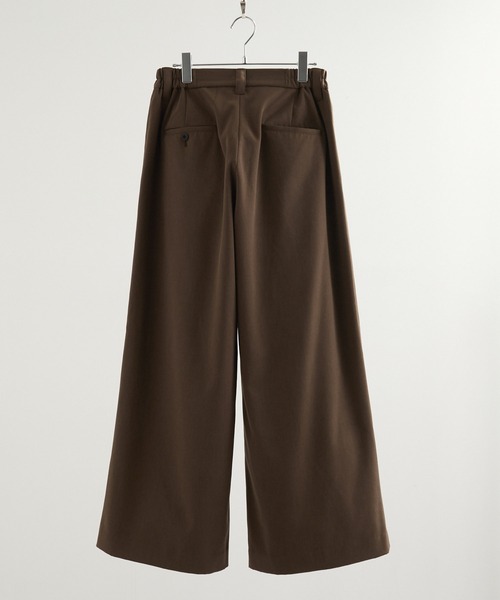 ［ミルク］un peu wide baggy slacks LUENNA】One-Tuck Baggy Wide Slacks / ワンタックバギーワイド