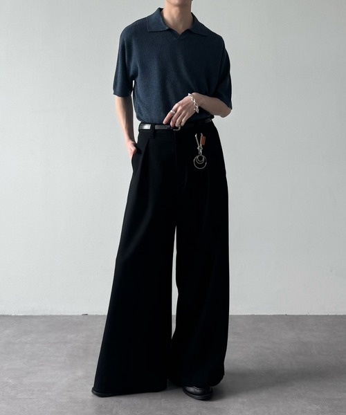 セール】【LUENNA】One-Tuck Baggy Wide Slacks / ワンタックバギー