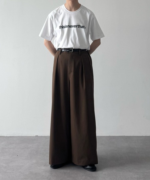LUENNA】One-Tuck Baggy Wide Slacks / ワンタックバギーワイド