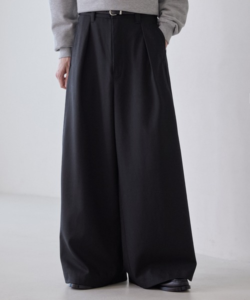 LUENNA】One-Tuck Baggy Wide Slacks / ワンタックバギーワイド
