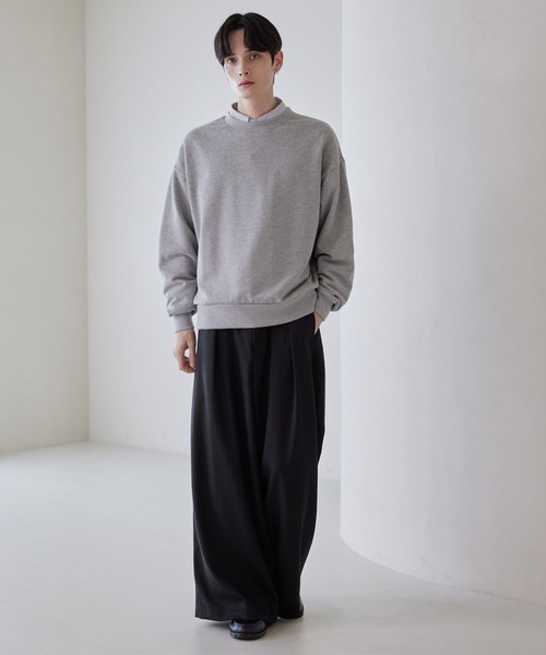 LUENNA（ルエナ）の「【LUENNA】One-Tuck Baggy Wide Slacks / ワンタックバギーワイドスラックス（スラックス・メンズ・ブラウン/ブラック・S/L/M）」の5枚目の写真