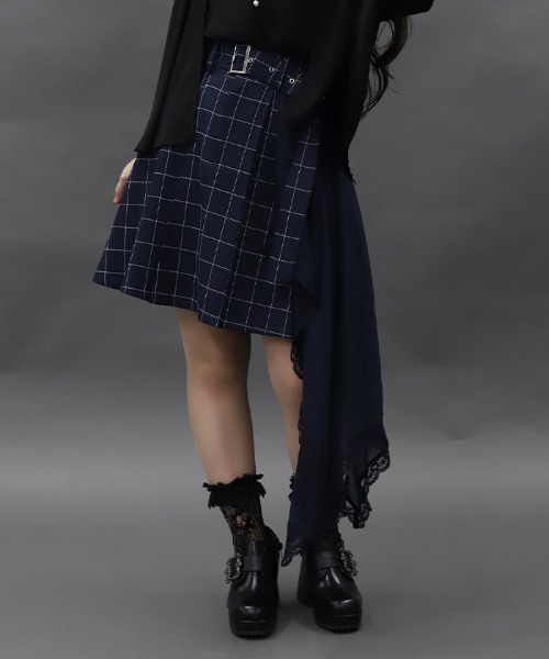 オーバースカート付ミニスカート（スカート）｜axes femme