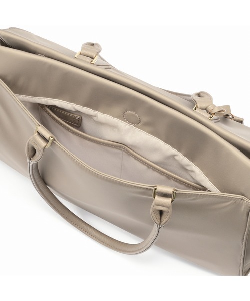 Jewelna Rose(ジュエルナローズ)の「OLバッグ・エト エアリィ 横型トートバッグ 16271(トートバッグ・レディース・グレイッシュベージュ/ライトピンク/ブラック・FREE)」の10枚目の写真