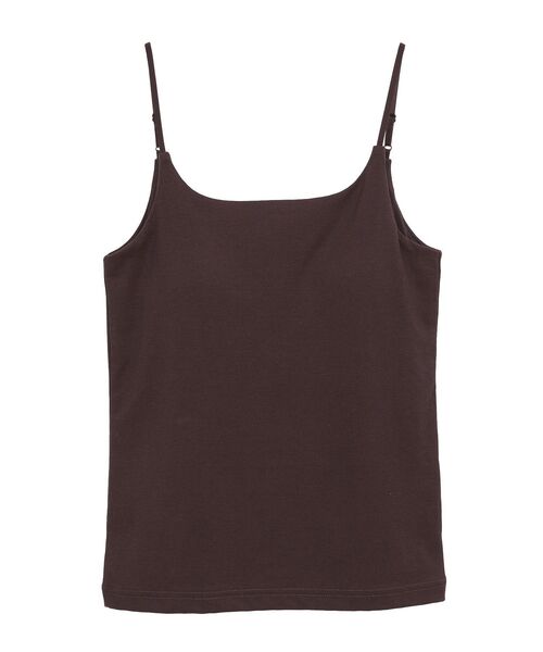 AMERICAN HOLIC（アメリカンホリック）の「【カップ付き】細リブキャミソール（キャミソール・レディース・ブラウン/グリーン/オレンジ/チャコールグレー/ブラック/アイボリー・M/L）」の16枚目の写真