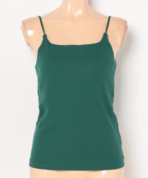 AMERICAN HOLIC（アメリカンホリック）の「【カップ付き】細リブキャミソール（キャミソール・レディース・ブラウン/グリーン/オレンジ/チャコールグレー/ブラック/アイボリー・M/L）」の14枚目の写真