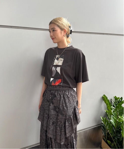 CROP FRAME OLIVER TEE（Tシャツ/カットソー）｜Ameri（アメリ