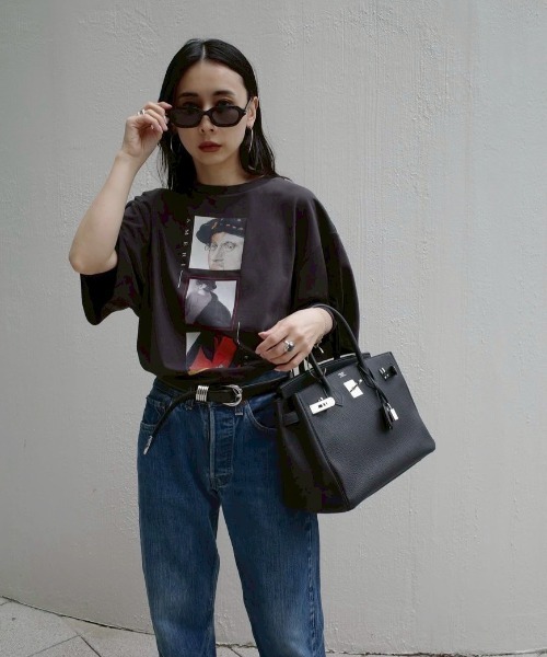 トップス AmeriVINTAGE CROP FRAME OLIVER TEE CROP FRAME OLIVER TEE