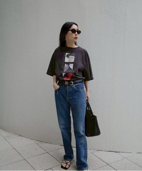 トップス AmeriVINTAGE CROP FRAME OLIVER TEE CROP FRAME OLIVER TEE