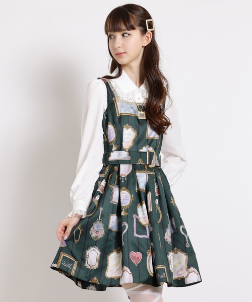 お得☆MILK 2SET ジャンスカ×プルオーバー Mirror room ジャンパースカート（ジャンパースカート）｜MILK（ミルク