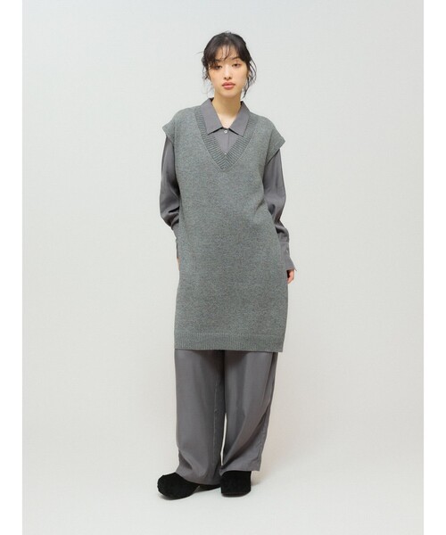 MIDIUMISOLID(ミディウミソリッド)の「MIDIUMISOLID for Ladies リラックスキュプラシャツ(シャツ/ブラウス・レディース・チャコールグレー/ブラック/ブラウン・FREE)」の16枚目の写真