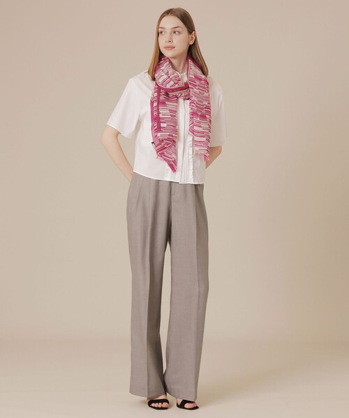 MACKINTOSH LONDON（マッキントッシュ ロンドン）の「ダイヤボーダープリントスカーフ（ストール/ショール・レディース・ピンク系その他2/ネイビー・FREE）」の4枚目の写真