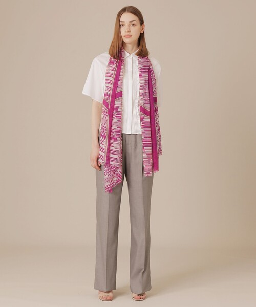 MACKINTOSH LONDON（マッキントッシュ ロンドン）の「ダイヤボーダープリントスカーフ（ストール/ショール・レディース・ピンク系その他2/ネイビー・FREE）」の5枚目の写真