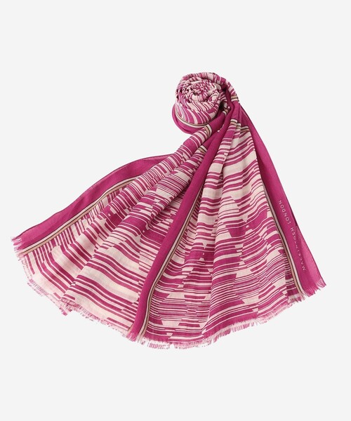 MACKINTOSH LONDON（マッキントッシュ ロンドン）の「ダイヤボーダープリントスカーフ（ストール/ショール・レディース・ピンク系その他2/ネイビー・FREE）」の9枚目の写真