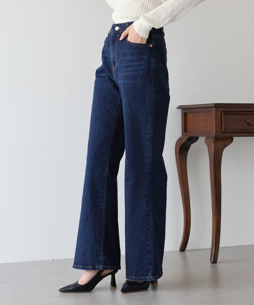 BLUEEAST(ブルーイースト)の「ハートポケットフレアデニムパンツ(デニムパンツ・レディース・ネイビー・MEDIUM/LARGE)」の7枚目の写真