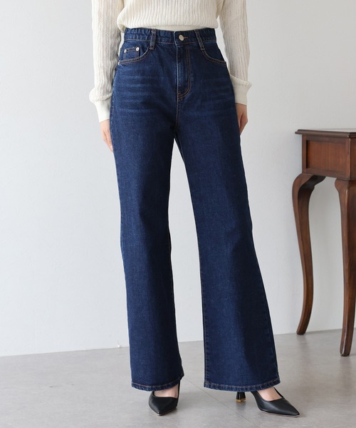 セール】ハートポケットフレアデニムパンツ（デニムパンツ）｜BLUEEAST