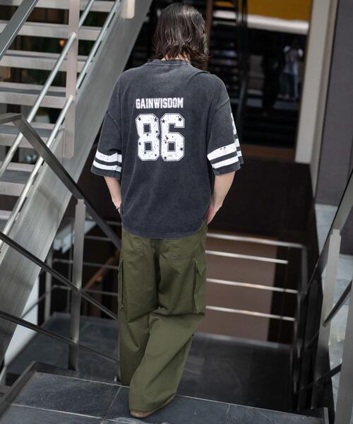 WEGO(ウィゴー)の「WEGO/パウダーブリーチホッケーT(Tシャツ/カットソー・メンズ・レッド/ブラック・MEDIUM/LARGE)」の3枚目の写真