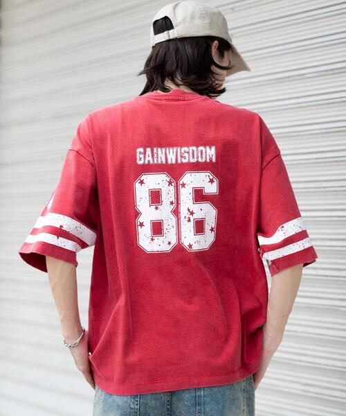 WEGO(ウィゴー)の「WEGO/パウダーブリーチホッケーT(Tシャツ/カットソー・メンズ・レッド/ブラック・MEDIUM/LARGE)」の13枚目の写真
