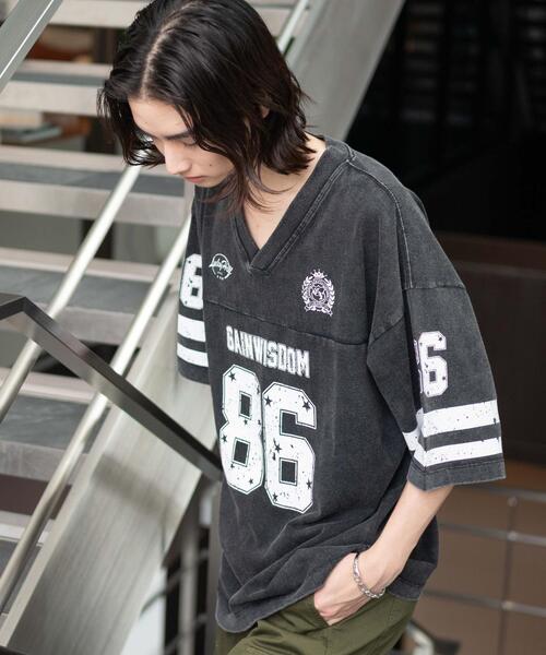 WEGO(ウィゴー)の「WEGO/パウダーブリーチホッケーT(Tシャツ/カットソー・メンズ・レッド/ブラック・MEDIUM/LARGE)」の8枚目の写真