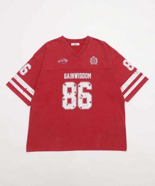 WEGO(ウィゴー)の「WEGO/パウダーブリーチホッケーT(Tシャツ/カットソー・メンズ・レッド/ブラック・MEDIUM/LARGE)」の17枚目の写真