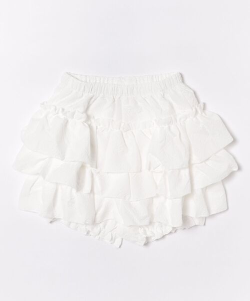 THE HITSS（ヒッツ）の「【インパン裏地あり】フリル レイヤード ティアード ボリューム ミニスカート スカパン（スカート・レディース・ホワイト/ブラック・FREE）」の12枚目の写真