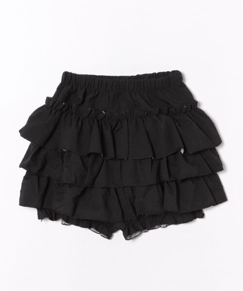 THE HITSS（ヒッツ）の「【インパン裏地あり】フリル レイヤード ティアード ボリューム ミニスカート スカパン（スカート・レディース・ホワイト/ブラック・FREE）」の13枚目の写真