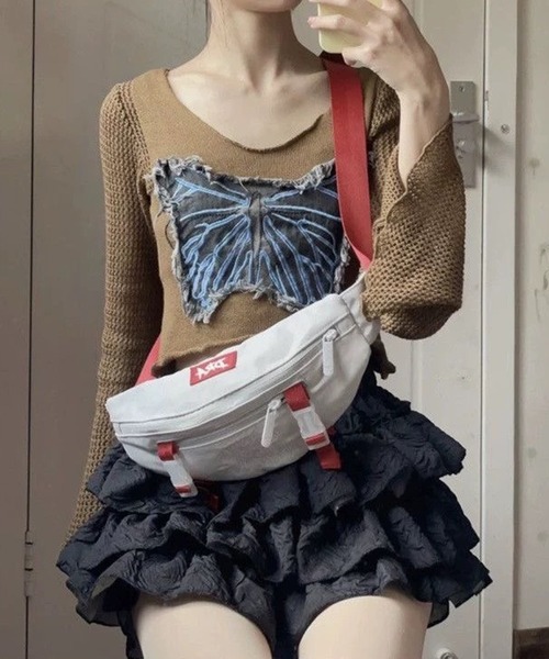 THE HITSS（ヒッツ）の「【インパン裏地あり】フリル レイヤード ティアード ボリューム ミニスカート スカパン（スカート・レディース・ホワイト/ブラック・FREE）」の8枚目の写真