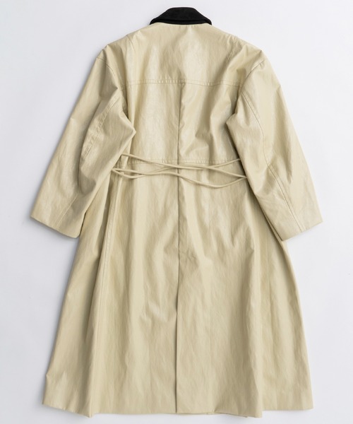 25AW PRE-ORDER】Vegan Leather Balmacaan Coat/ヴィーガンレザー