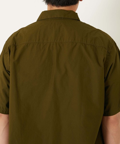 BLUE BLUE(ブルーブルー)の「タイプライター ショートスリーブ スナップワークシャツ(シャツ/ブラウス・メンズ・オリーブ/ネイビー・XL/L/M/S)」の6枚目の写真