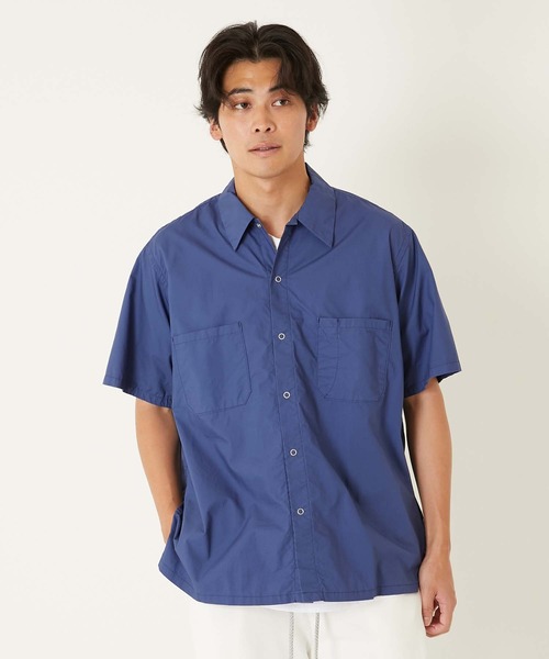 BLUE BLUE(ブルーブルー)の「タイプライター ショートスリーブ スナップワークシャツ(シャツ/ブラウス・メンズ・オリーブ/ネイビー・XL/L/M/S)」の15枚目の写真