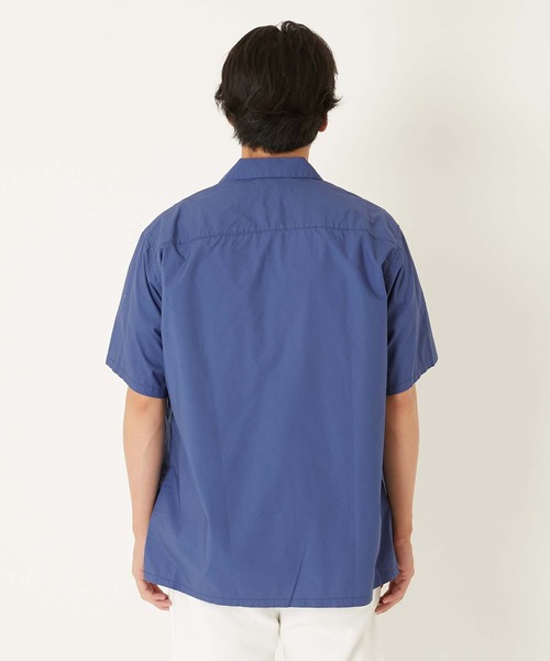 BLUE BLUE(ブルーブルー)の「タイプライター ショートスリーブ スナップワークシャツ(シャツ/ブラウス・メンズ・オリーブ/ネイビー・XL/L/M/S)」の4枚目の写真