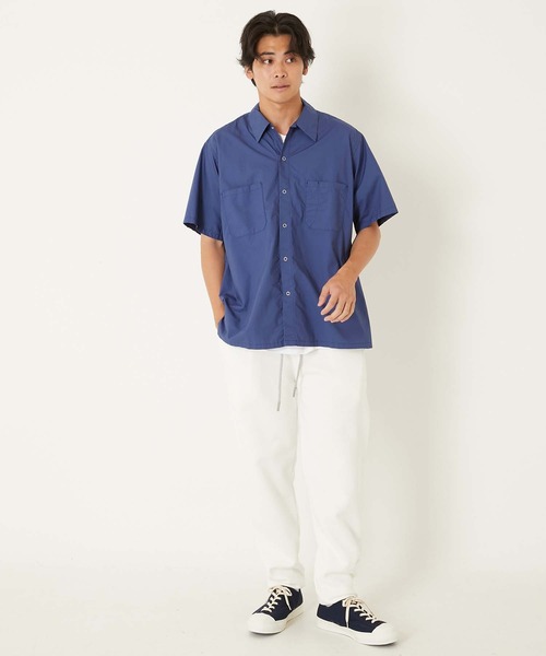 BLUE BLUE(ブルーブルー)の「タイプライター ショートスリーブ スナップワークシャツ(シャツ/ブラウス・メンズ・オリーブ/ネイビー・XL/L/M/S)」の7枚目の写真