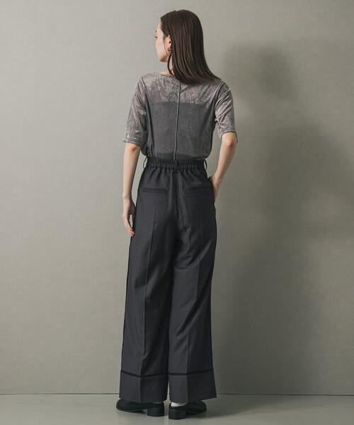 SENSE OF PLACE by URBAN RESEARCH(センスオブプレイスバイアーバンリサーチ)の「シアーベロアTシャツ(半袖)(Tシャツ/カットソー・レディース・グレー/モカ/ネイビー・ONE)」の22枚目の写真