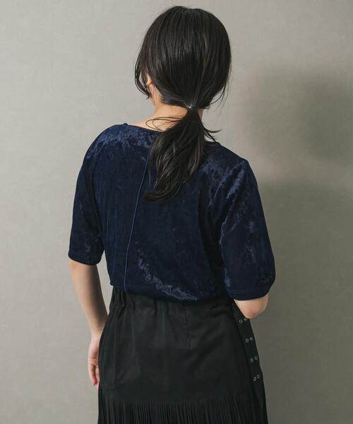 SENSE OF PLACE by URBAN RESEARCH(センスオブプレイスバイアーバンリサーチ)の「シアーベロアTシャツ(半袖)(Tシャツ/カットソー・レディース・グレー/モカ/ネイビー・ONE)」の13枚目の写真